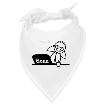Büro-Laptop der Chef - Bandana - Weiß - Vorne