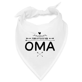 Zum Ersten Mal Oma - Bandana - Weiß - Vorne