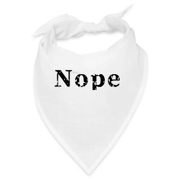 Nope - Bandana - Weiß - Vorne