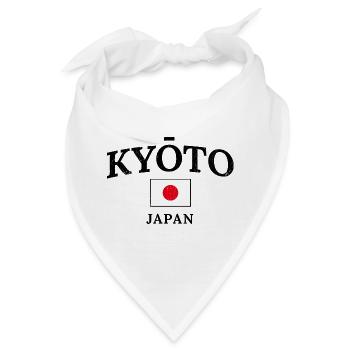 Kyoto Japan Flag Motif - Bandana - Weiß - Vorne