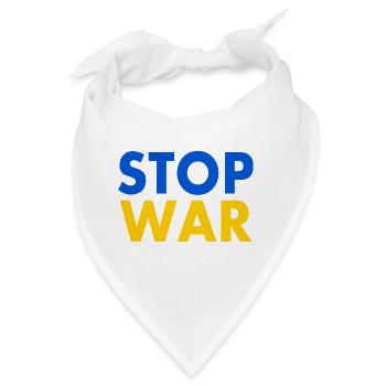 Stop war - Bandana - Weiß - Vorne