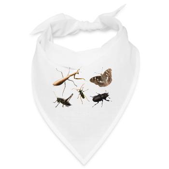 Insekten - Bandana - Weiß - Vorne