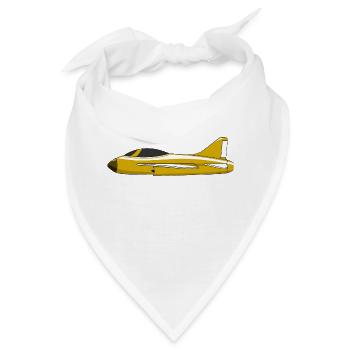 Flugzeug Gelb - Bandana - Weiß - Vorne