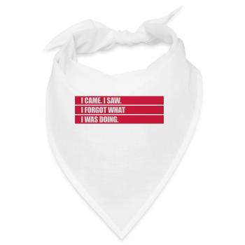 I came saw forget - Bandana - Weiß - Vorne