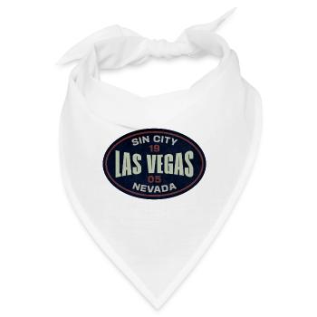 Las Vegas Neon Rundschild - Bandana - Weiß - Vorne