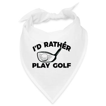 Lustiger Golfspieler - Bandana - Weiß - Vorne
