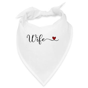 Ehefrau - Bandana - Weiß - Vorne