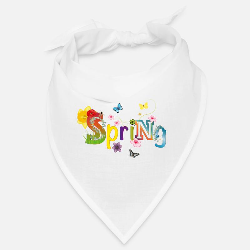 Typographie printanière au début du printemps Bandana