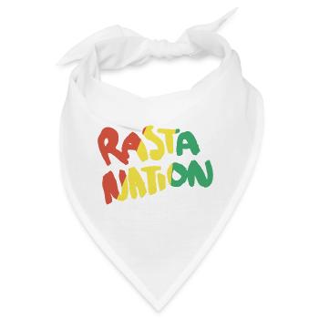 Rasta Nation Rastafari Reggae Dancehall Ragga Dub - Bandana - Weiß - Vorne