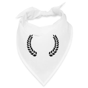Lorbeerkranz Freifläche - Bandana - Weiß - Vorne