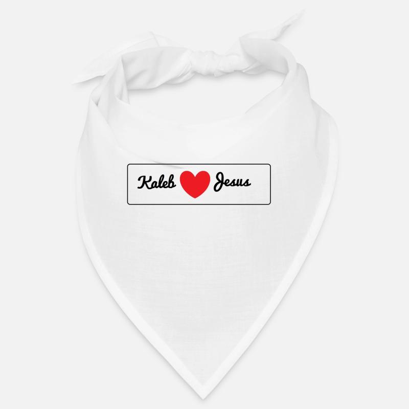 Kaleb liebt Jesus - Bandana - Weiß