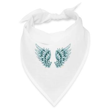 Blaue Engelsflügel Angelwings Angelblue - Bandana - Weiß - Vorne