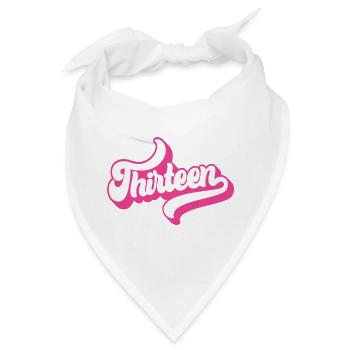Dreizehn 13. Geburtstag für Mädchen 13 Jahre alt - Bandana - Weiß - Vorne