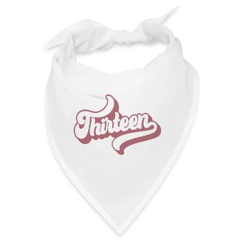 Dreizehn 13. Geburtstag für Mädchen 13 Jahre alt - Bandana - Weiß - Vorne