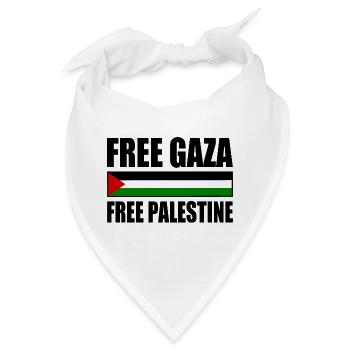 Free gaza free palestine - Bandana - Weiß - Vorne