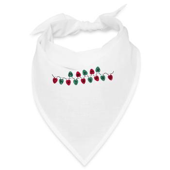 FROHE WEIHNACHTSLICHTER - Bandana - Weiß - Vorne