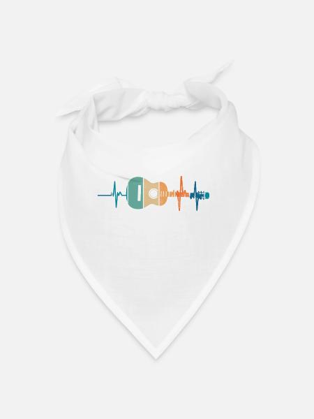 battement De cœur guitare - Bandana - blanc