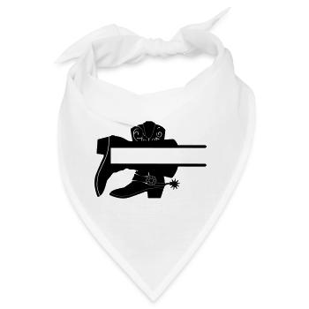 Logo Stiefel Shop - Bandana - Weiß - Vorne