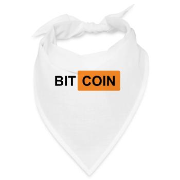 Krypto Bitcoin BTC prn 1 - Bandana - Weiß - Vorne