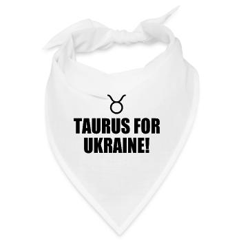 taurus for ukraine - Bandana - Weiß - Vorne