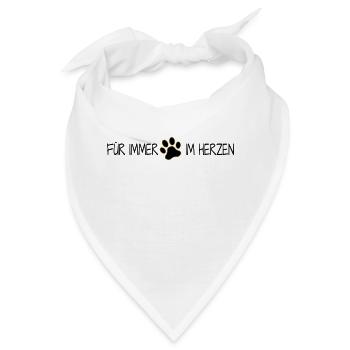 Für immer im Herzen - Bandana - Weiß - Vorne