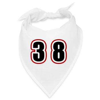 38 Zahl College - Bandana - Weiß - Vorne