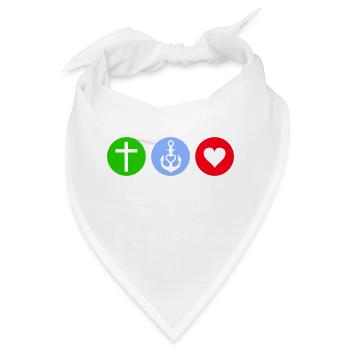 faith hope love - Bandana - Weiß - Vorne