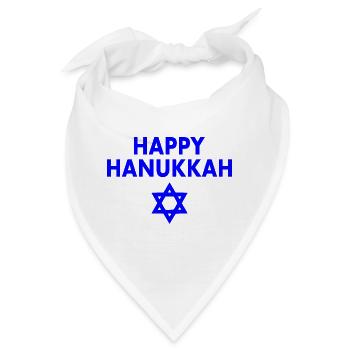 HAPPY HANUKKAH - Bandana - Weiß - Vorne