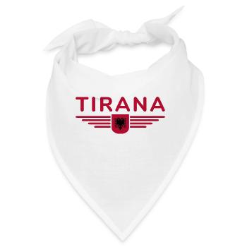 Tirana Design – Herz Albaniens - Bandana - Weiß - Vorne