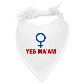 yes ma'am - Bandana - Weiß - Vorne