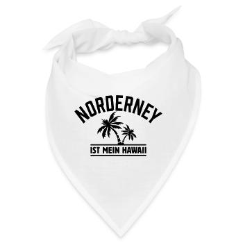 Norderney ist mein Hawaii - Bandana - Weiß - Vorne