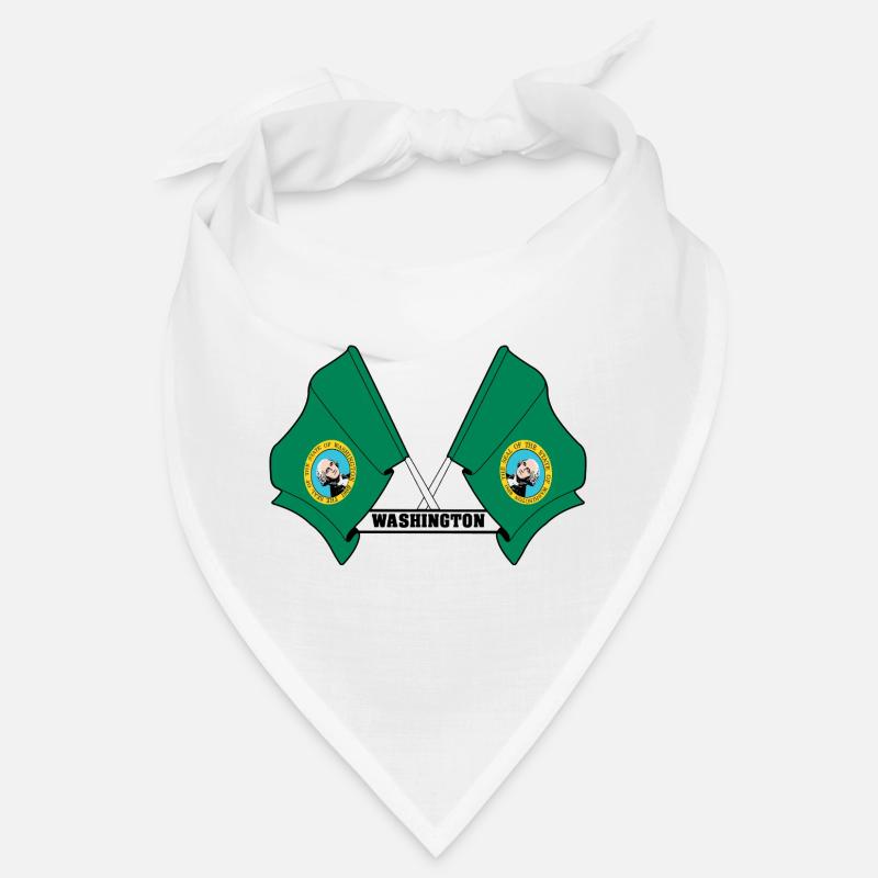 Zwei Flaggen mit dem Text WASHINGTON Bandana