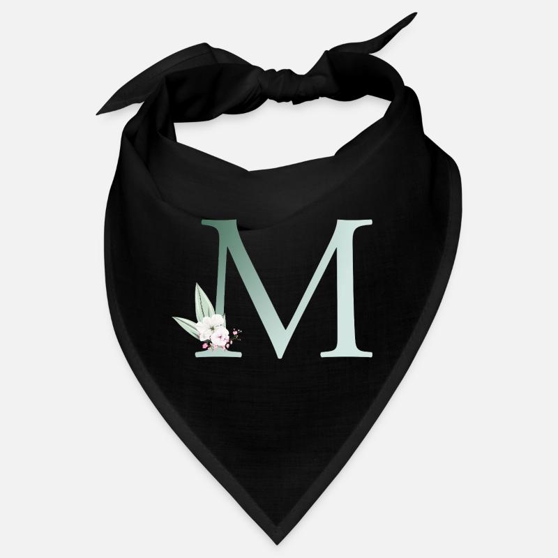 M Monogram, Floral, Personnalisable Bandana