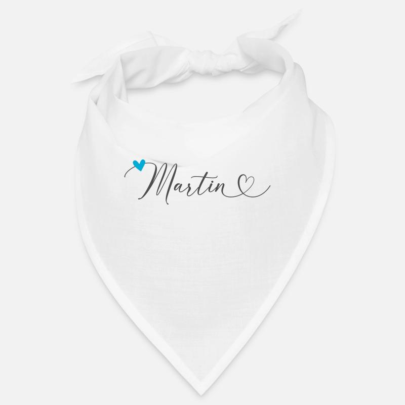 Martin Surname First name Calligraphy Heart Bandana