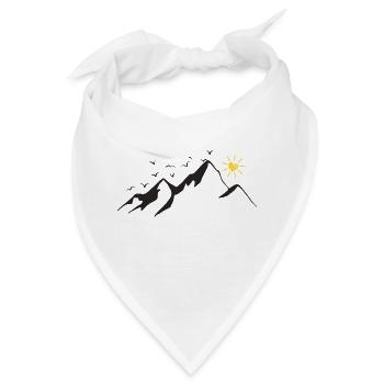 Berge Natur wandern - Bandana - Weiß - Vorne