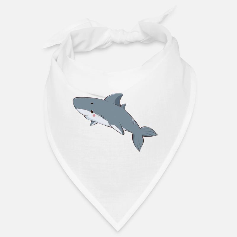 Requin - Bandana - blanc