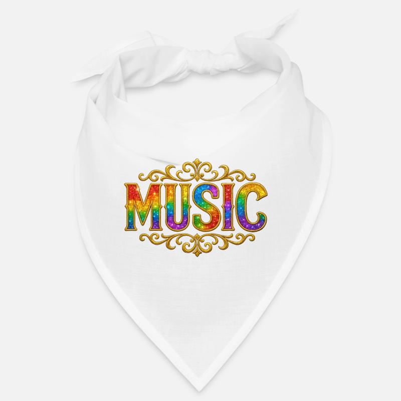 Effet de paillettes musicales colorées Bandana