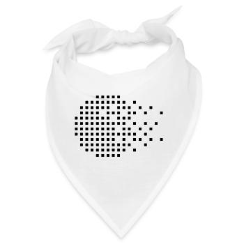Geometrischer Kreis aus Punkten - Bandana - Weiß - Vorne