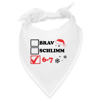 brav schlimm 6-7 Weihnachten - Bandana - Weiß - Vorne