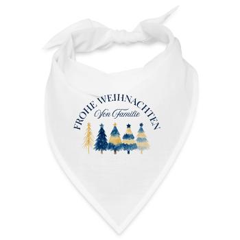 Weihnachtlicher Familienbaum Aquarell - Bandana - Weiß - Vorne