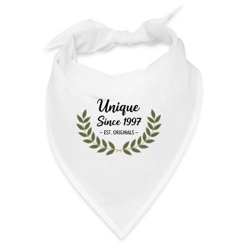 Unique Since 1997 – Klassisches Jahrgangsdesign - Bandana - Weiß - Vorne