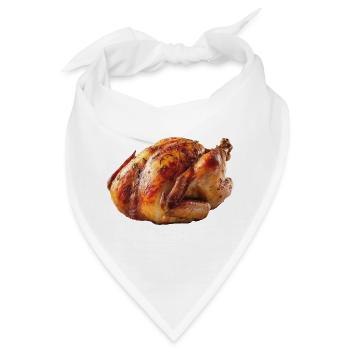 Truthahn Hähnchen Broiler Brathähnchen Hendl - Bandana - Weiß - Vorne
