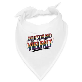 Deutschland ist Vielfalt - Cool Pride Logo - Bandana - Weiß - Vorne
