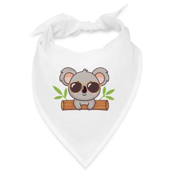 Schicker Koala auf Kofferraum mit Brille - Bandana - Weiß - Vorne