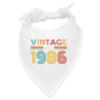 Retro 1986 Stripes - Bandana - Weiß - Vorne