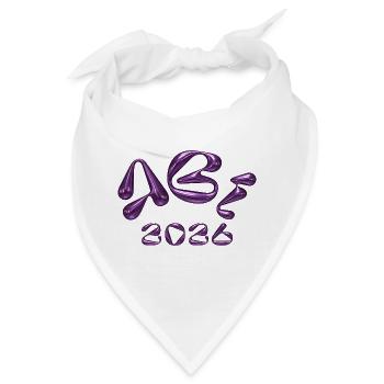 Neu 2023 Metallischer Glanz - Bandana - Weiß - Vorne
