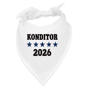 Konditor Beruf Konditorei Job Arbeit Bäcker Lehre - Bandana - Weiß - Vorne