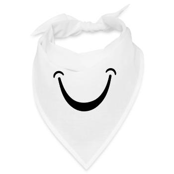Lächeln - Bandana - Weiß - Vorne