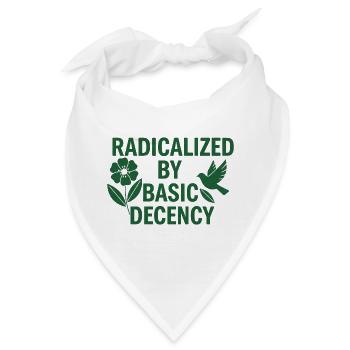Progressive Values Basic Decency Shirt - Bandana - Weiß - Vorne