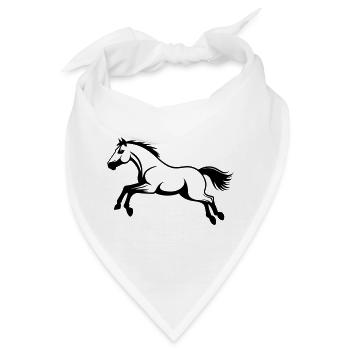 Pferdestil-Sprung - Bandana - Weiß - Vorne